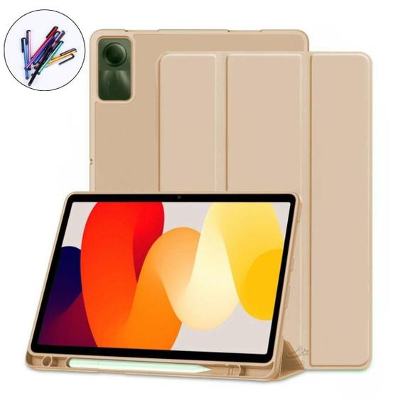 Imagem de Case Tpu Magnética+Caneta Compatível Redmi Pad Se 11 Dourado