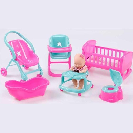 Casinha Boneca Little Dolls Completo Divertoys Menor preço em Casinha Boneca Little Dolls Completo Divertoys