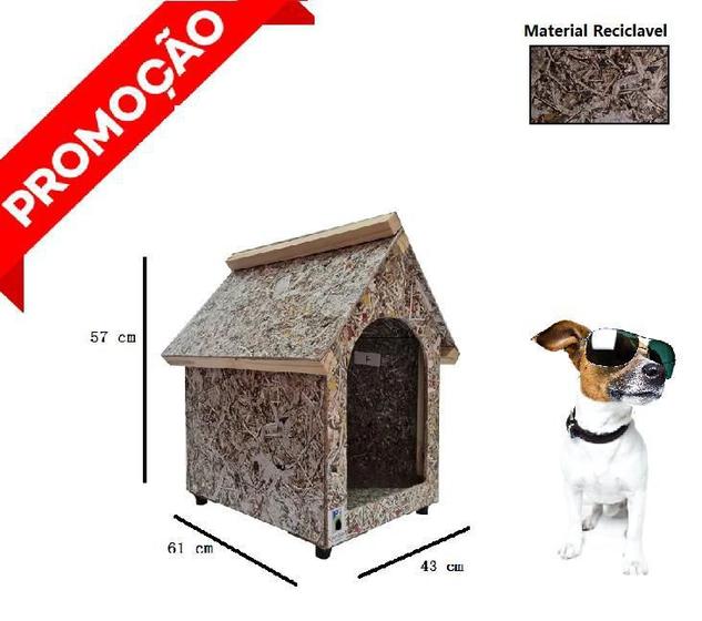 Imagem de Casinha Cachorro Reciclável Casa N3 Pet Ecologica