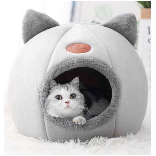Casa Para Gatos Garnpet - Formato Cubo Com Toca, Arranhador E Brinquedos - Cinza, Tamanho Grande
