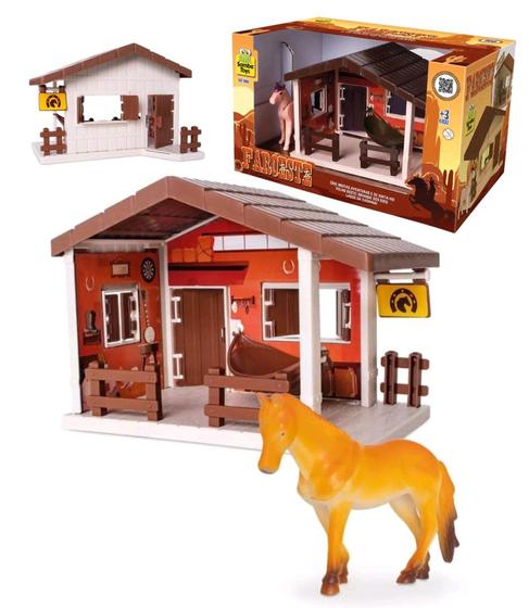 Imagem de Casinha de brinquedo Faroeste com cavalo e acessorios