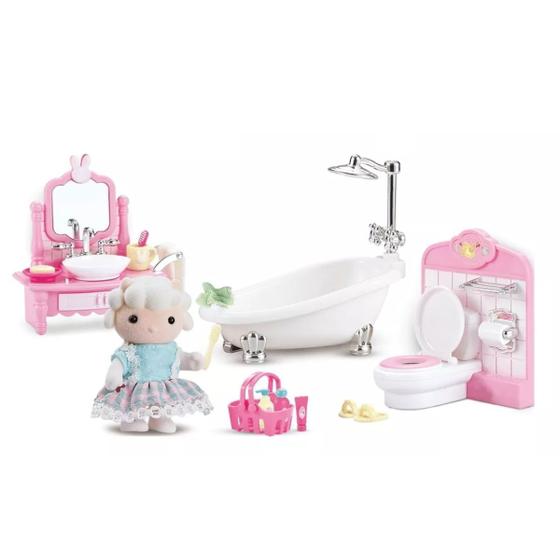 Imagem de Casinha Feliz Tipo Sylvanian C/ Ovelhinha - Banheiro - Zoop