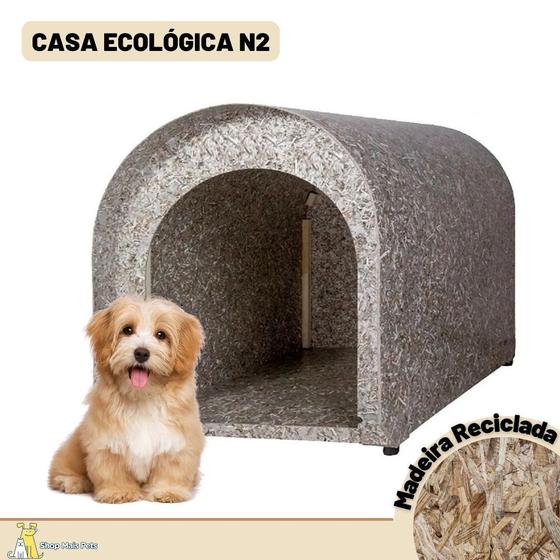 Casinha Madeira Para Cachorro Cães N2 Ecológica Iglu Casa Shop Mais