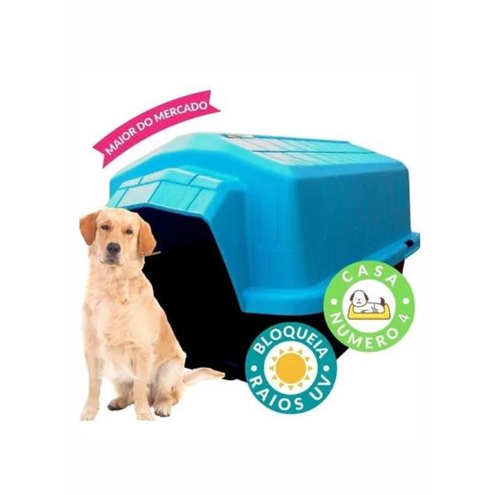 Imagem de CASINHA Nº4 PARA CACHORROS PETS CÃES DIVERSAS CORES ANTI UV PLASTICA RESISTENTE ALVORADA SUPERINJET-AZUL