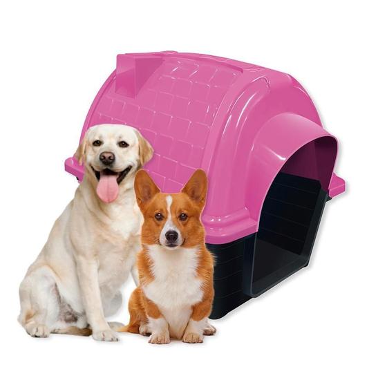 Imagem de Casinha Pet Raças Médias E Grandes N5 Iglu Cachorro Rosa