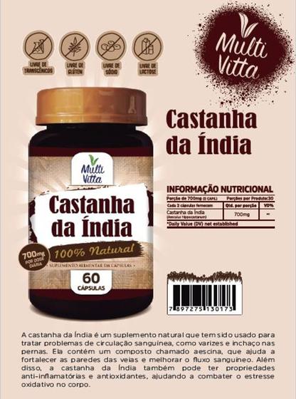 Imagem de Castanha da india60 caps multivitta