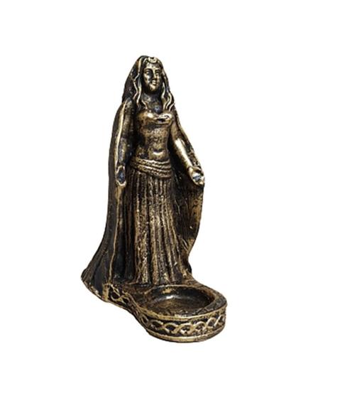 Imagem de Castiçal Morgana Deusa Da Lua Cor Dourado Escuro