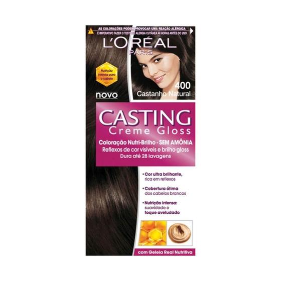 Imagem de Casting Tinta Creme Gloss 400 Castanho Natural