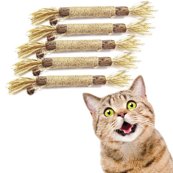 Imagem de Cat Chew Toy HomeDoremi King Size Silvervine, pacotes com 5