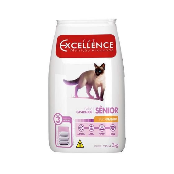 Imagem de Cat Excellence - Ração Para Castrados Senior - Sabor Frango - 3Kg