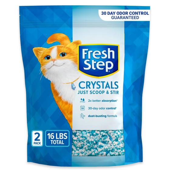 Imagem de Cat Litter Fresh Step Crystals perfumados, 3,6 kg, pacote com 2