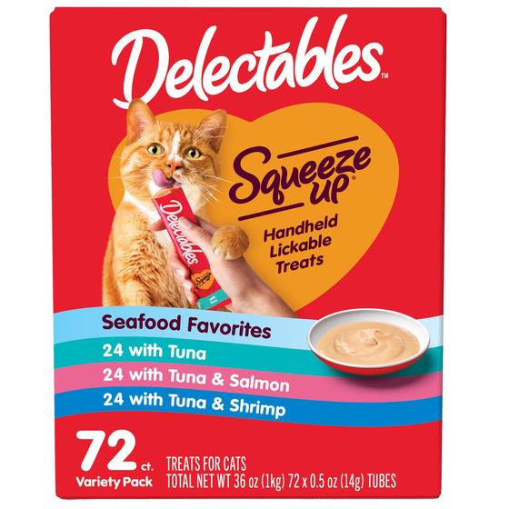 Imagem de Cat Treats Hartz Delectables Squeeze Up Seafood 72x15ml