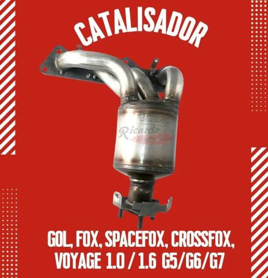 Imagem de catalisador Gol g5 g6 g7 voyage saveiro fox  crossfox  motor 1.0 1.6 8val 2008a2016 tuper 16805