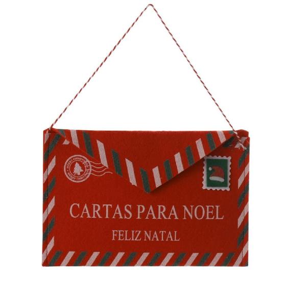 Imagem de Catinha envelope natalino cartas para noel vermelho 20cm