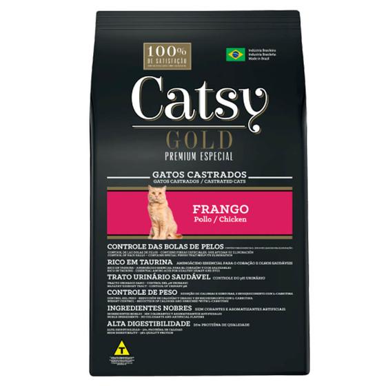 Imagem de Catsy Gold Premium Especial Gatos Castrados Frango 10,1kg