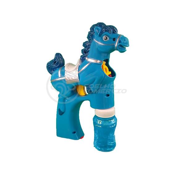 Imagem de Cavalo Bolhudo Brinquedo Pop Tik Tok Lança Bolhas Sabão Mágica Criança Infantil - Azul 6