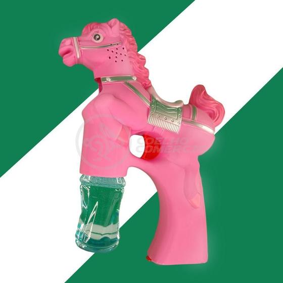 Imagem de Cavalo Bolhudo Elétrica Pop Tik Tok Lança Bolhas Sabão Rosa