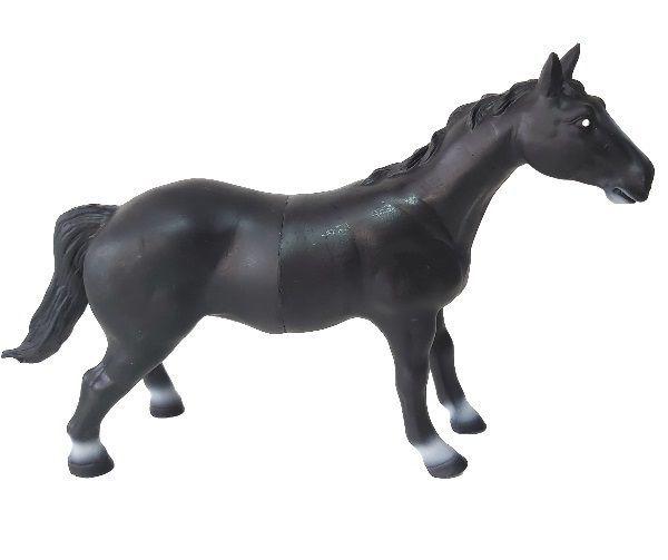 Imagem de Cavalo de Brinquedo 34cm Preto Animal de Vinil Fazenda Boneco