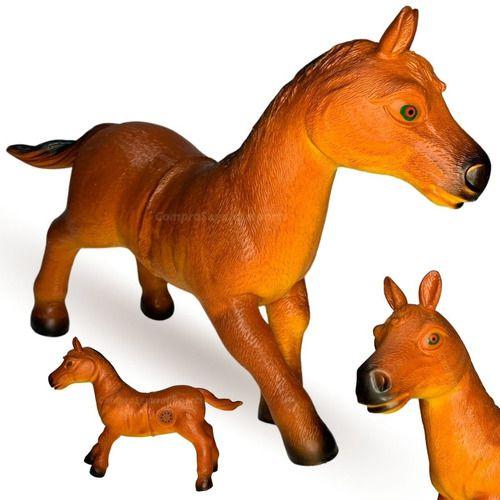 Cavalo De Brinquedo Grande Com Som De Borracha Fazendinha - Europio ...