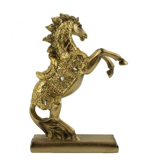 Imagem de Cavalo Dourado Modelo A 15cm - Resina Animais