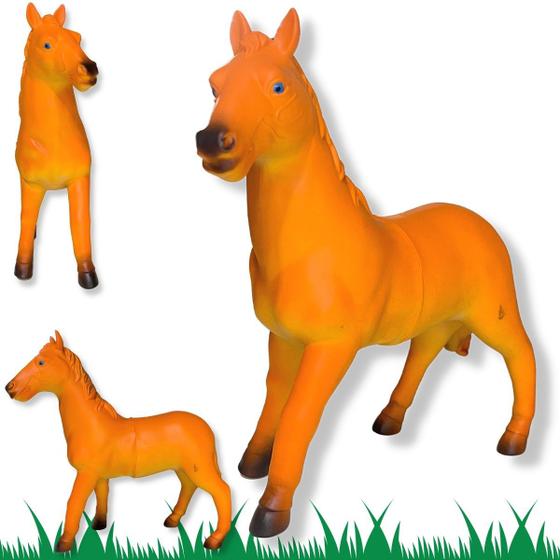 Imagem de Cavalo Emborrachado Vinil Macio Brinquedo Infantil Cavalinho