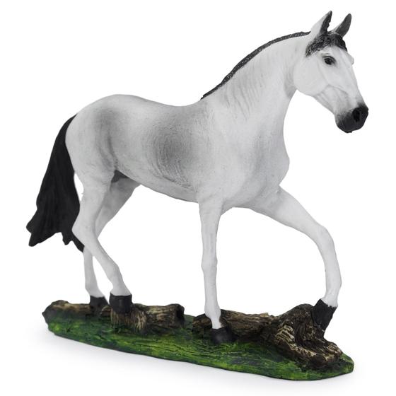 Imagem de Cavalo Marchador C/ Base Escultura Enfeite Decorativo Resina