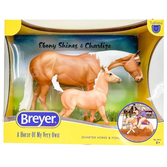 Imagem de Cavalos Breyer - Série Tradicional Ebony Shines & Charlize