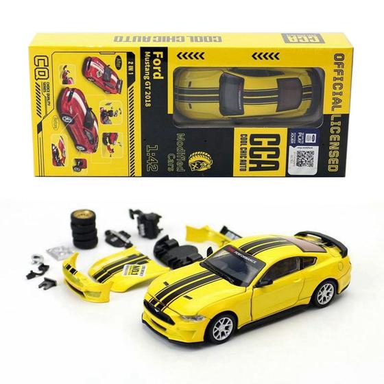 Imagem de CCA Ford Mustang GT Model Car Amarelo / Montagem /Série Modificação /Veículo miniatura /  1:42 /2018