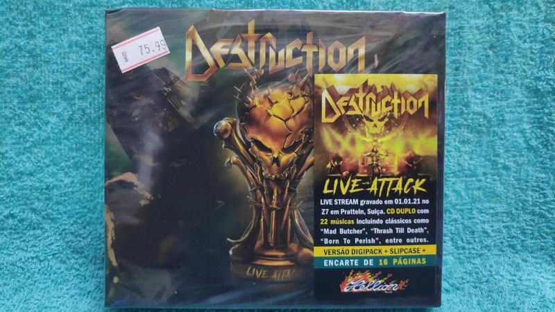 Imagem de cd duplo destruction*/ live attack