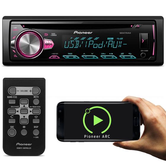 CD Player Automotivo Pioneer DEH-X10BR 1 Din USB MP3 Mixtrax Interface ...