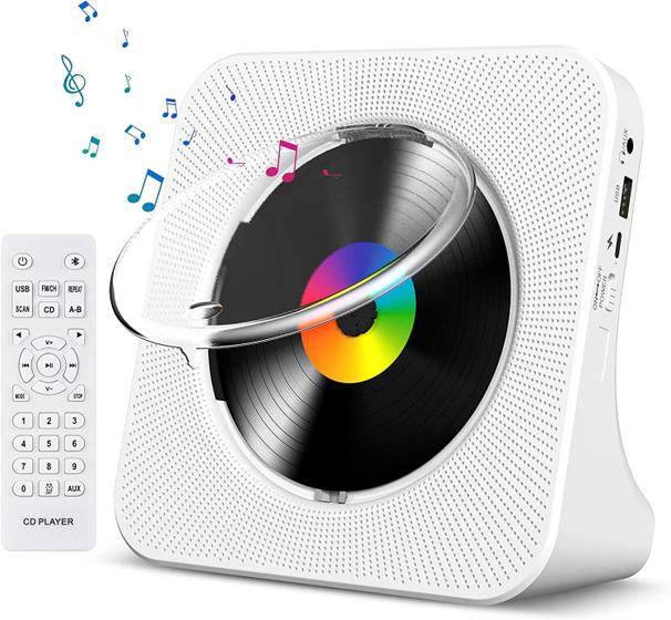 Imagem de CD Player Portátil Bluetooth Gueray com Alto-Falante HiFi