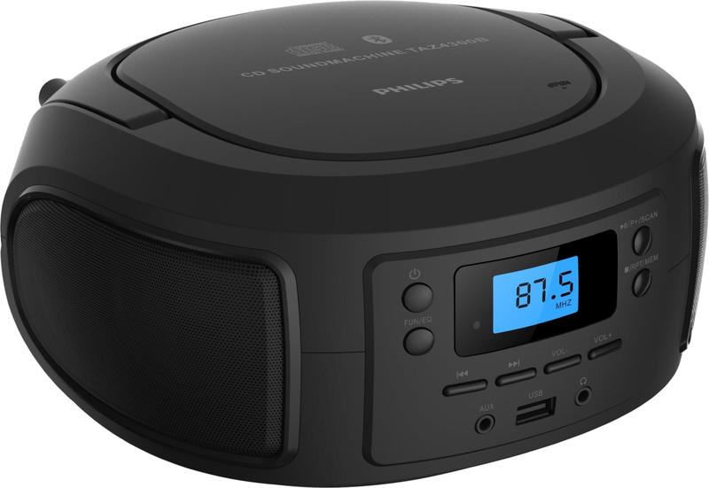 CD Player Portátil Philips com Bluetooth TAZ4300 Preto