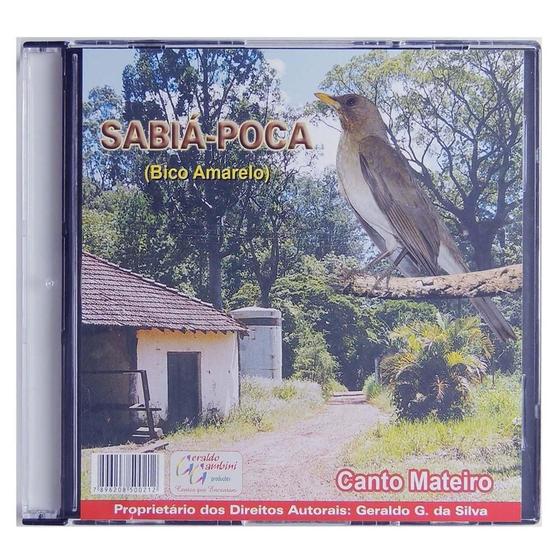 Imagem de CD Sabiá Poca ou Bico Amarelo - 1 Unidade