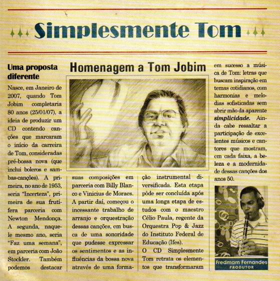 Imagem de CD Simplesmente Tom: Homenagem a Tom Jobim