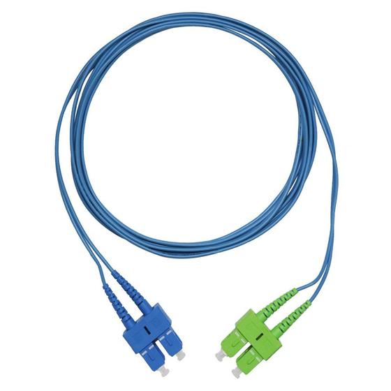 Imagem de CDS - Cordão Óptico Duplex SC/APC-SC/UPC-SM Azul - 10 m