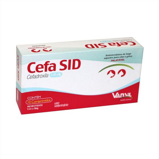 Cefa Sid 110mg Antimicrobiano Vansil 10 Comprimidos Menor preço em Cefa Sid 110mg Antimicrobiano Vansil 10 Comprimidos