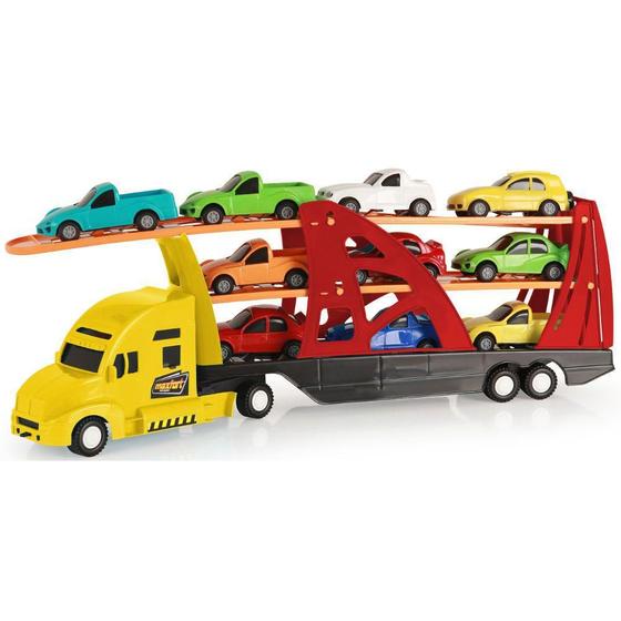 Imagem de Cegonheira Homeplay Frota Forte 2066 com 10 Carrinhos