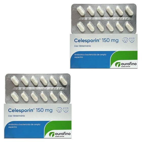 Celesporin 150mg Kit 24 Comprimidos Cartelas Avulsas + Bula - OUROFINO