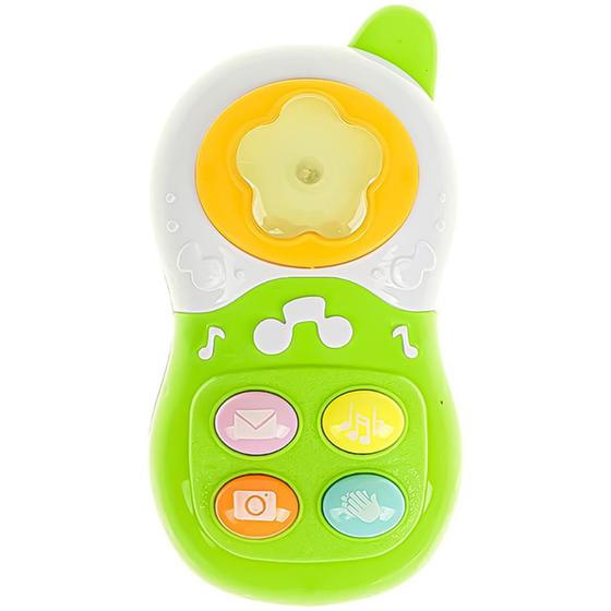 Imagem de Celular Baby com Som e Luzes Art Brink Verde ZB1005