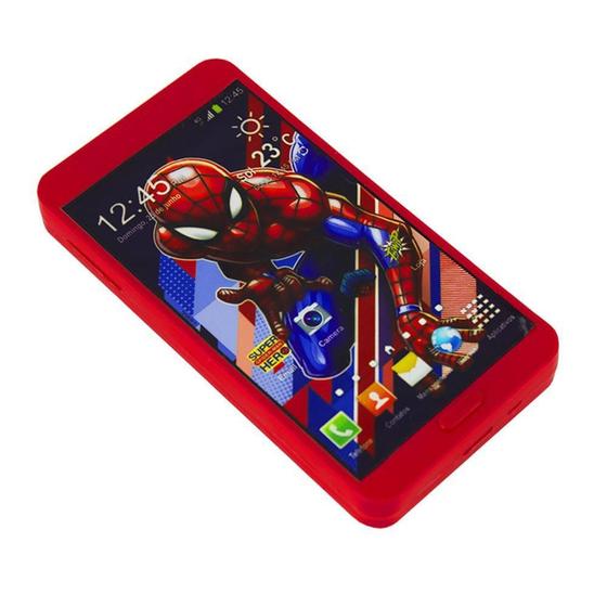 Imagem de Celular De Brinquedo Smartphone Spiderman Princesas Com Som