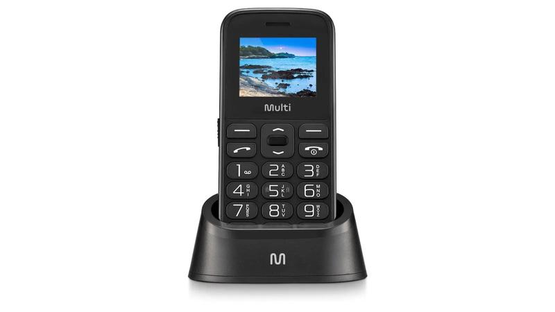 Imagem de Celular de teclado multilaser vita com base, botão s.o.s, ideal para idosos,rádio fm, 2 chips