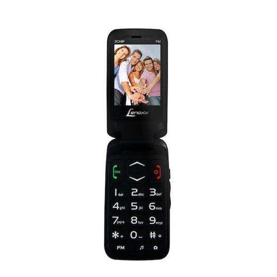 Imagem de Celular do idoso lenoxx cx 908 tela 2.4" dual chip preto