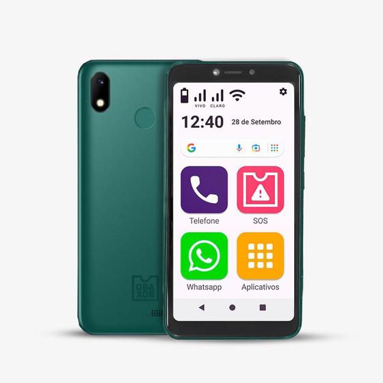 Celular Smartphone Obabox Obasmart Ob024 32gb Verde - Dual Chip