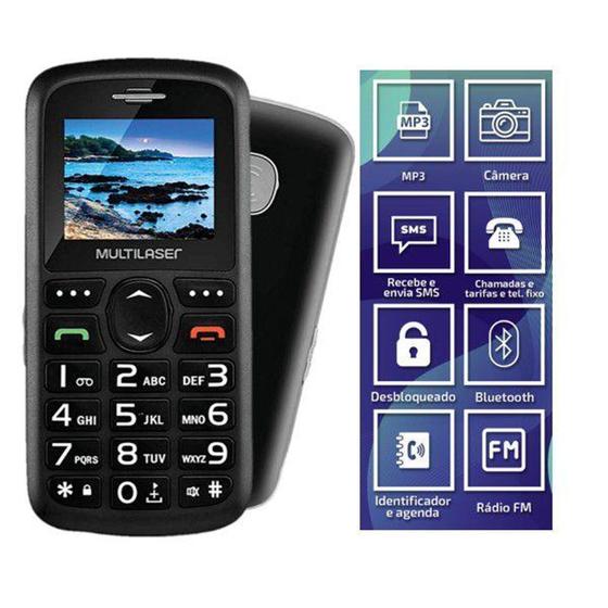 Celular do idoso vita 3g + base botão sos fácil uso p9091 - MULTILASER Menor preço em Celular do idoso vita 3g + base botão sos fácil uso p9091 - MULTILASER