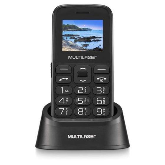 Imagem de Celular do idoso Vita com Base carregadora Teclas falantes e Botão SOS P9121 - Multilaser