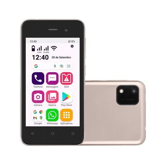 Celular Smartphone Obabox Ob056 32gb Dourado - Dual Chip