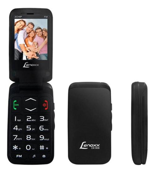 Imagem de Celular FLip Lenoxx CX908 Dual Chip FM Bluetooth Facil Idoso