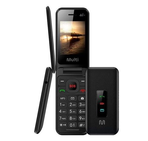 Imagem de Celular Flip Vita 4G Para Idoso Dual Chip MP3 Preto Multi - P9227