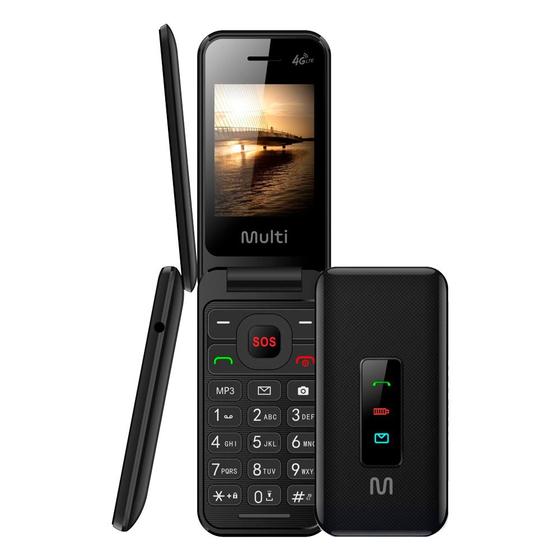 CELULAR FLIP VITA 4G PRETO Multi Dual Idoso Tecla grande Menor preço em CELULAR FLIP VITA 4G PRETO Multi Dual Idoso Tecla grande