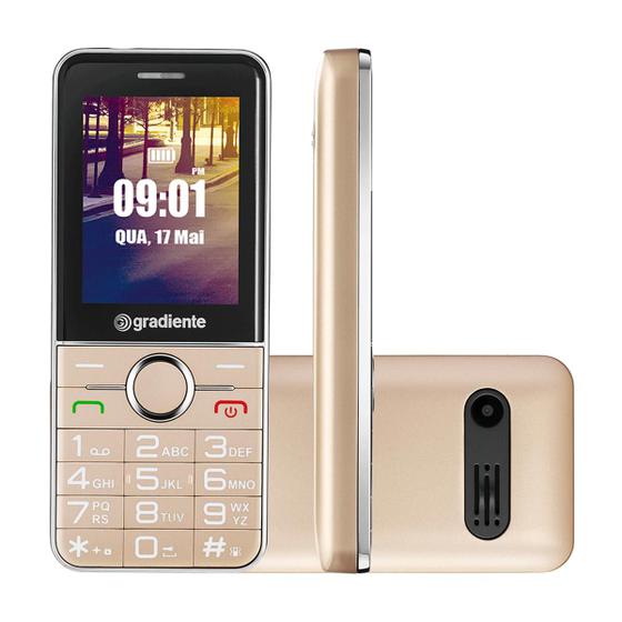 Imagem de Celular Gradiente GFP205 2GB 2,4” Dual Chip Rádio FM MP3